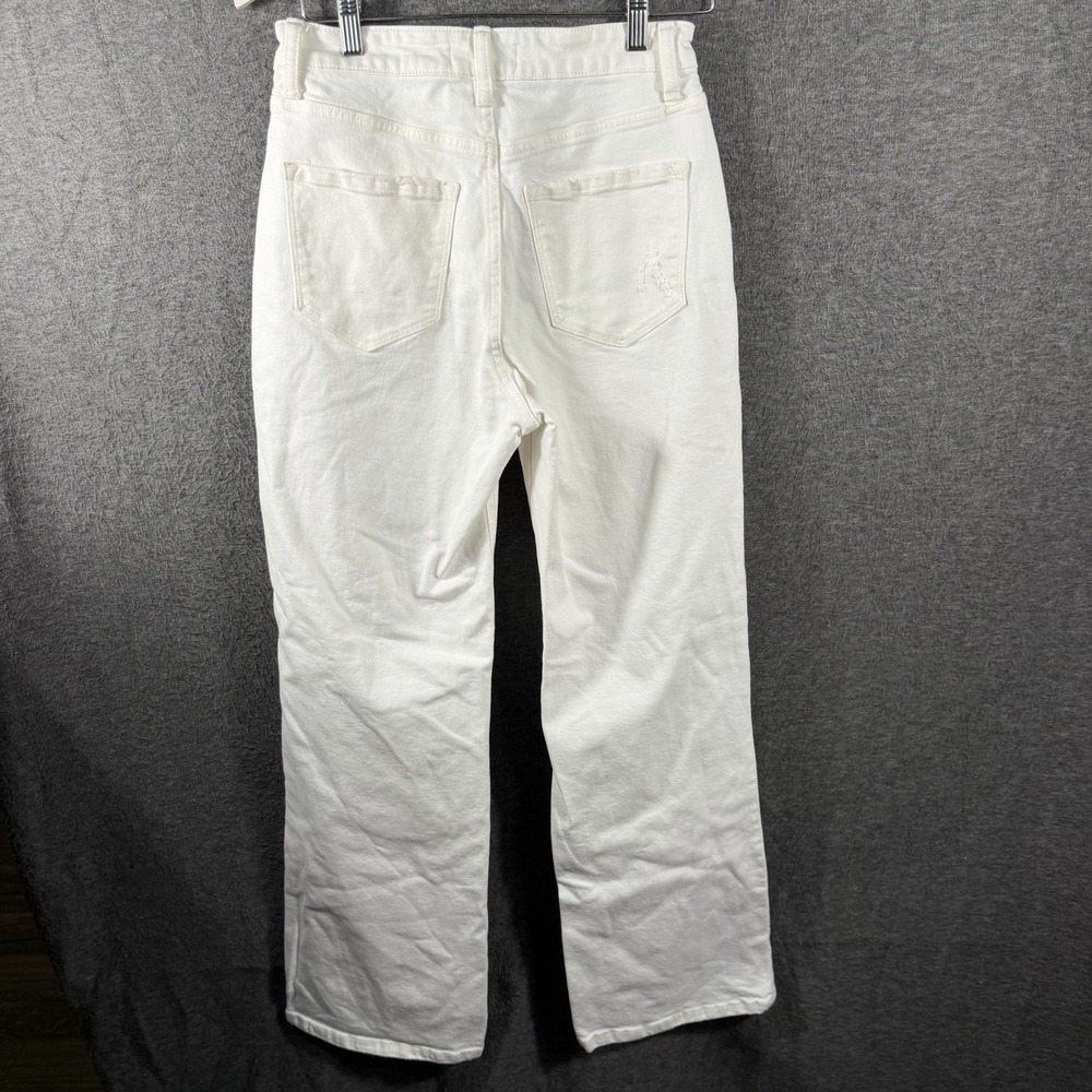 Vervet Jeans Womens 28 White Denim Cotton Stretch Wide Leg Beach Summer Highrise - Picture 2 of 8